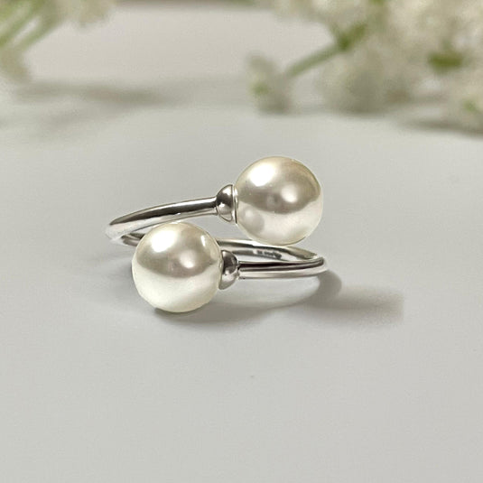Duo Pearl 925 Sterling Silver Ring