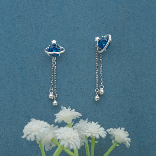 Stellar Orbit Detachable-Stone 925 Sterling Silver Earrings