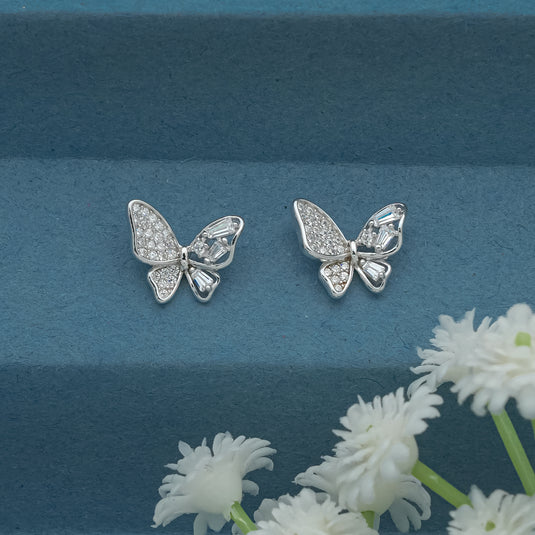 Flutter of Love 925 Sterling Silver Earrings