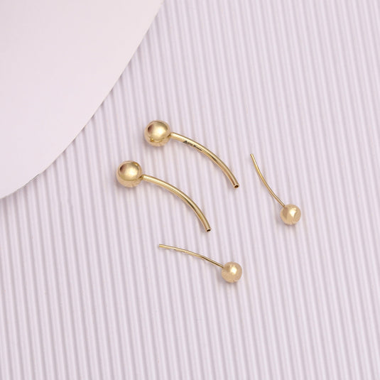 Golden Arc 925 Sterling Silver Earrings