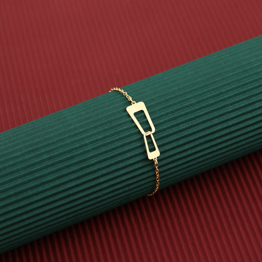 Golden Charm 925 Sterling Silver Bracelet