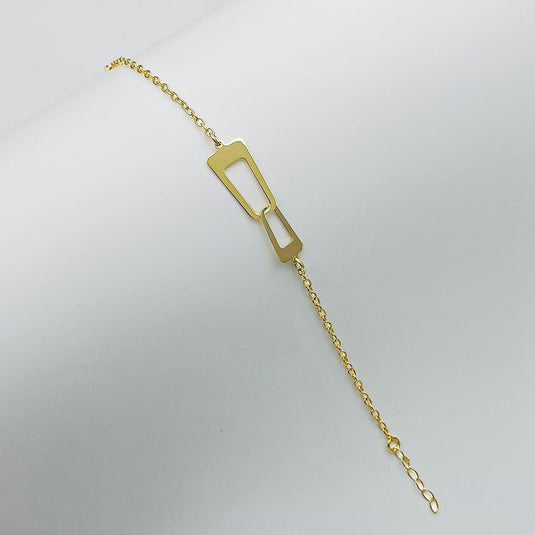 Golden Charm 925 Sterling Silver Bracelet