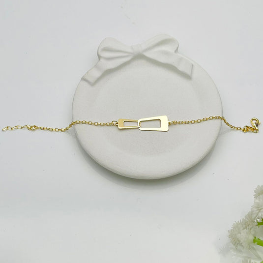 Golden Charm 925 Sterling Silver Bracelet