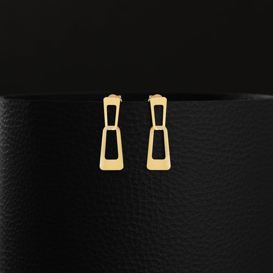 Golden Charm 925 Sterling Silver Earrings