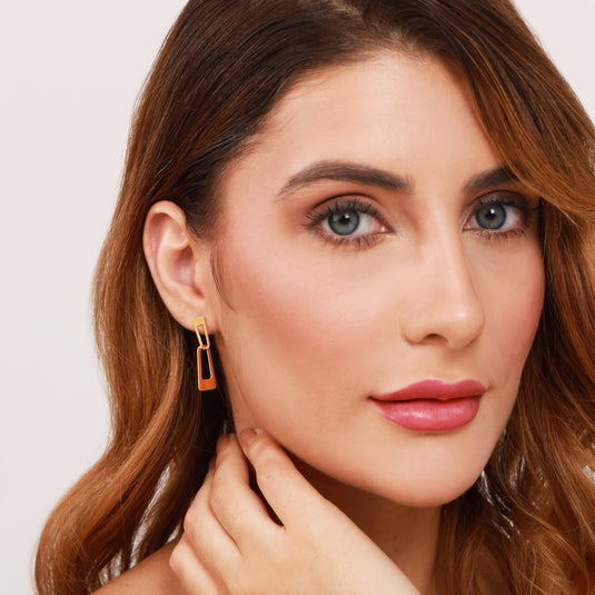 Golden Charm 925 Sterling Silver Earrings