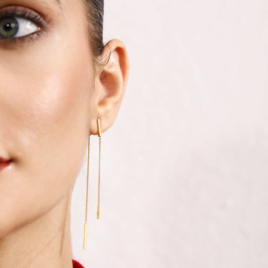 Golden Veil 925 Sterling Silver Earrings