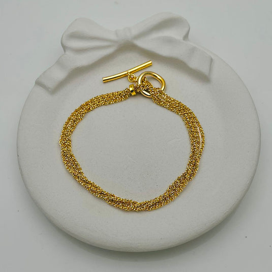 Luxe Chain Charm 925 Sterling Silver Bracelet