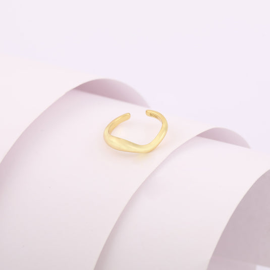 Molten Wave 925 Sterling Silver Ring
