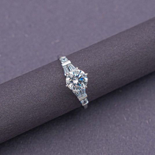 Solitaire 925 Sterling Silver Ring