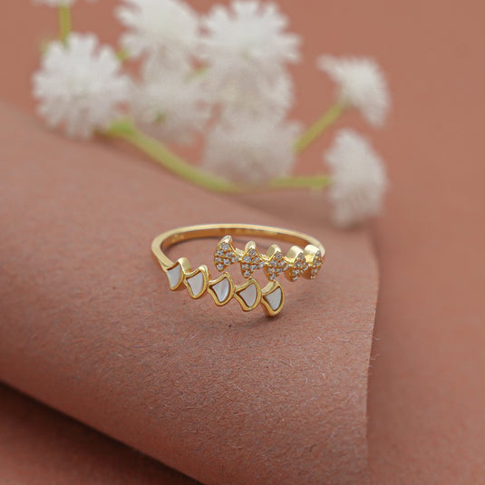 Twinkle Trail 925 Silver Gold Polish Ring
