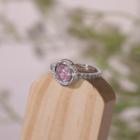 Rosé Sparkling 925 Sterling Silver Ring side