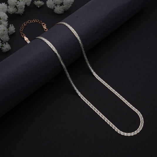 Rose Gold Reversible Italian Snake Chain 925 Sterling Silver