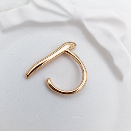 Sculpted Curve 925 Sterling Silver Italian Ring