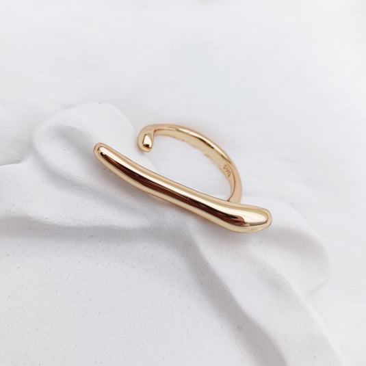 Sculpted Curve 925 Sterling Silver Italian Ring
