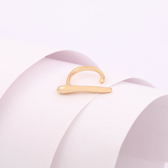 Sculpted Curve 925 Sterling Silver Italian Ring