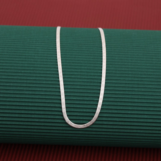 Silver Reversible Italian Snake Chain 925 Sterling Silver