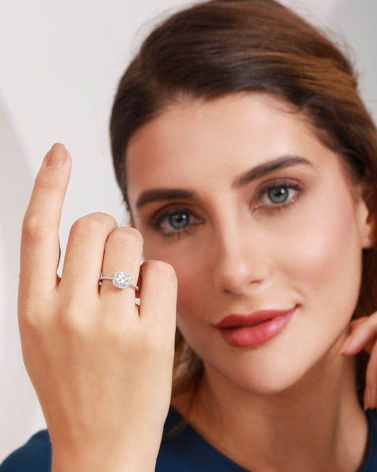 Timeless Spark Solitaire 925 Adjustable Sterling Silver Ring Model