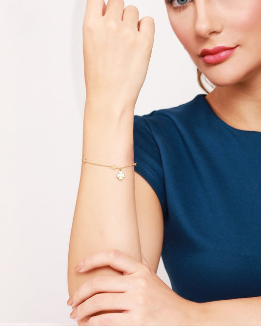 Blooming Charm 925 Sterling Silver Bracelet - iAMORY