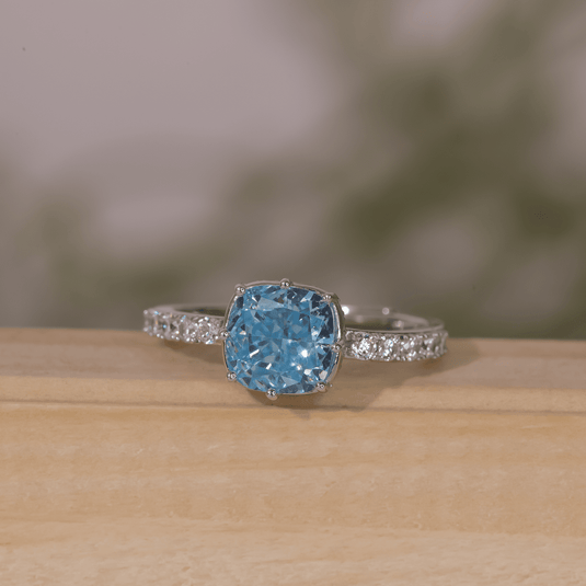 Blue Crushed Ice Sparkling Ring