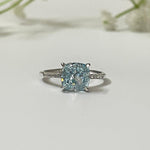 Blue Mirage Solitaire 925 Sterling Silver Ladies Ring - iAMORY
