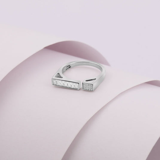 Classic CZ Band 925 Sterling Silver Ring - iAMORY