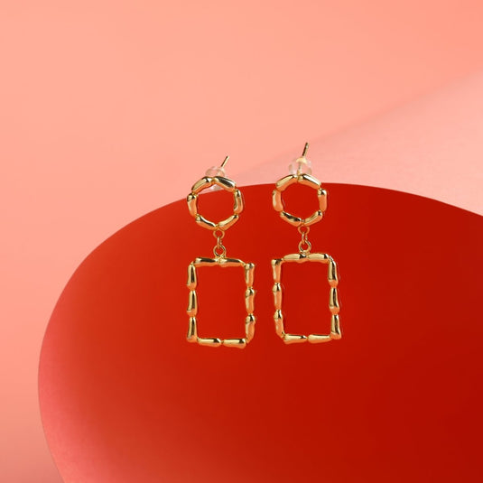 Elemental Frame Danglers 925 Sterling Silver Earrings - iAMORY