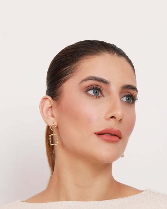 Elemental Frame Danglers 925 Sterling Silver Earrings - iAMORY