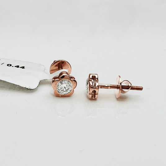 Flower Pointer Earrings – 14KT Rose Gold - iAMORY
