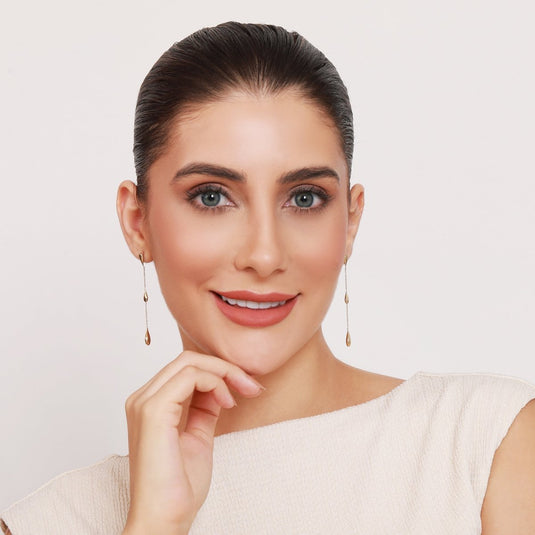 Golden Drizzle 925 Sterling Silver Earring - iAMORY