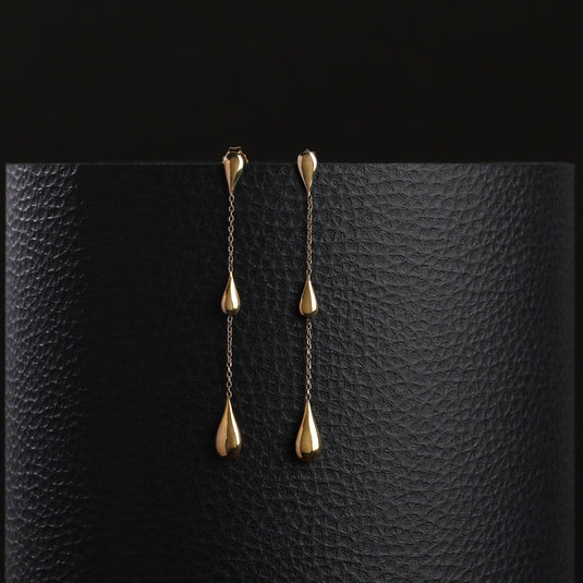 Golden Drizzle 925 Sterling Silver Earring - iAMORY