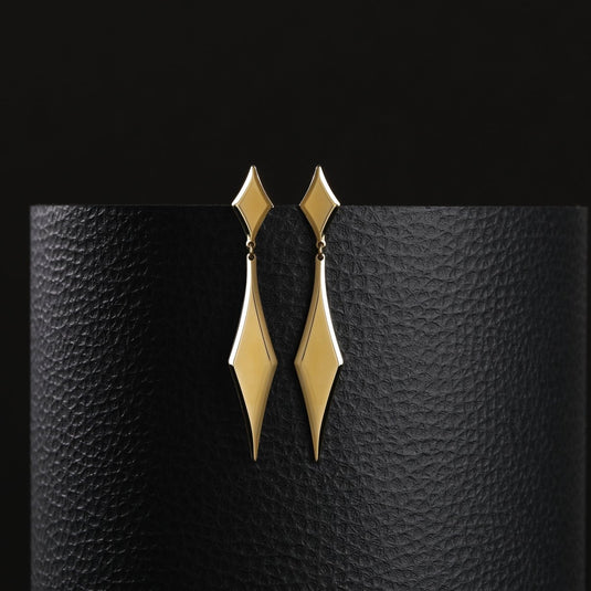 Golden Mirage 925 Sterling Silver Earrings - iAMORY