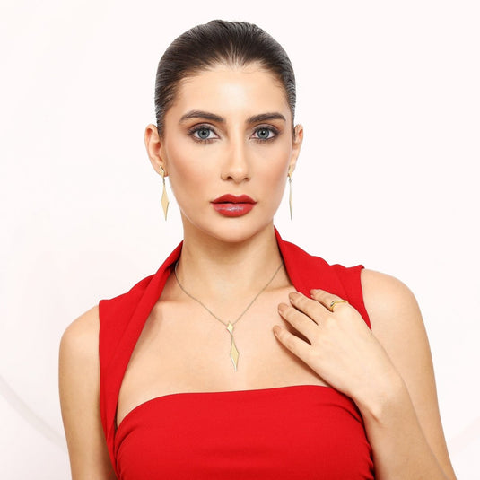 Golden Mirage 925 Sterling Silver Earrings - iAMORY