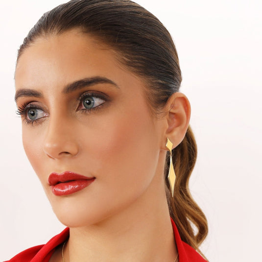 Golden Mirage 925 Sterling Silver Earrings - iAMORY