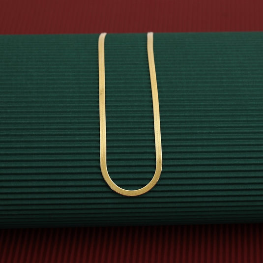 Golden Reversible Italian Snake Chain 925 Sterling Silver - iAMORY