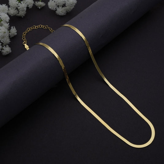 Golden Reversible Italian Snake Chain 925 Sterling Silver - iAMORY