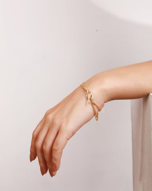 Luxe Chain Charm 925 Sterling Silver Bracelet - iAMORY