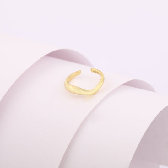 Molten Wave 925 Sterling Silver Ring - iAMORY
