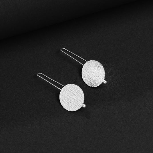 Moonlit Minimal 925 Sterling Silver Earrings - iAMORY