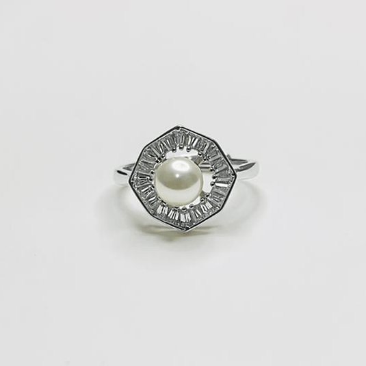 Pearl Crown Sparkling 925 Sterling Silver Ring - iAMORY