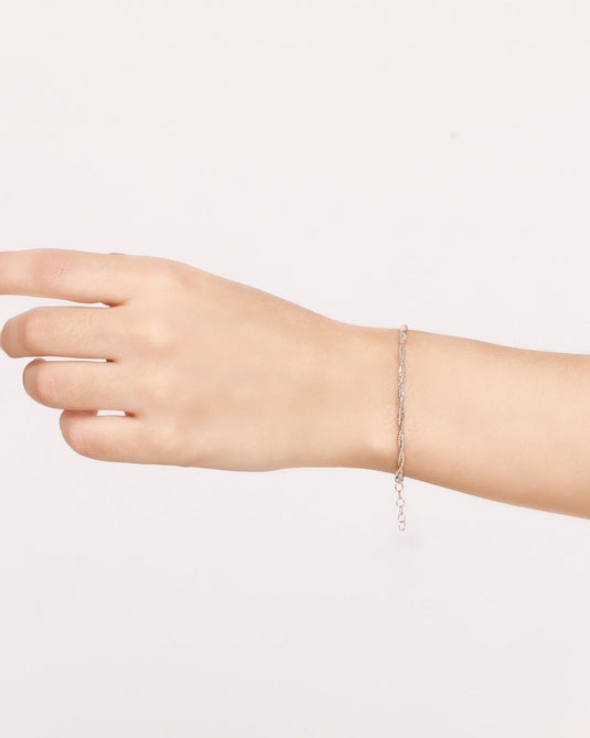 Rope 2 Tone Italian Bracelet - 925 Sterling Silver - iAMORY