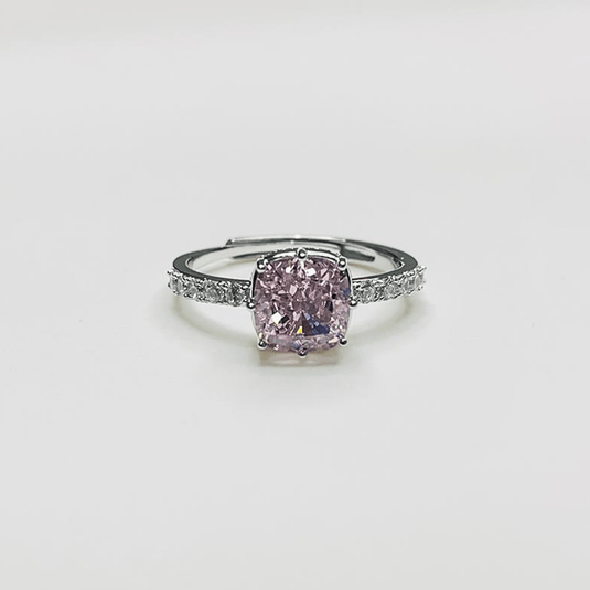 Rosé Crushed Ice Sparkling 925 Sterling Silver Ring