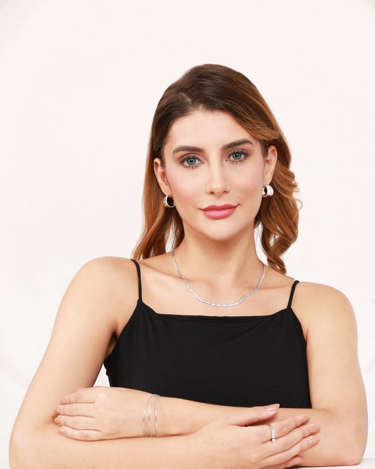 Sculpted Shine Hoops 925 Sterling Silver Earrings - iAMORY