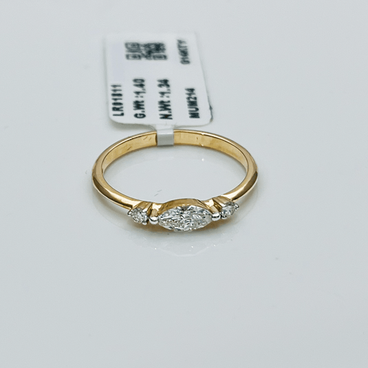 Sleek Marquise Diamond Ladies Ring – 14KT Yellow Gold - iAMORY