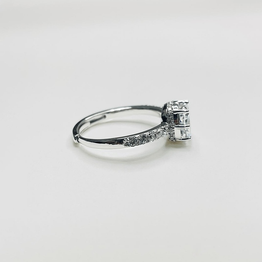 Snow Crystal Sparkle 925 Sterling Silver Ring