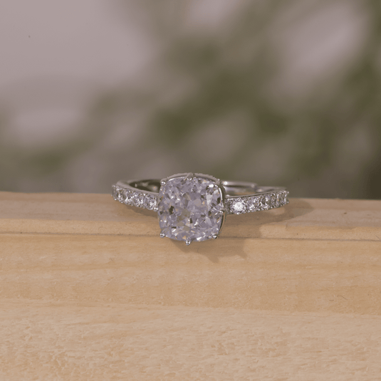 Snow Crystal Sparkle 925 Sterling Silver Ring - iAMORY