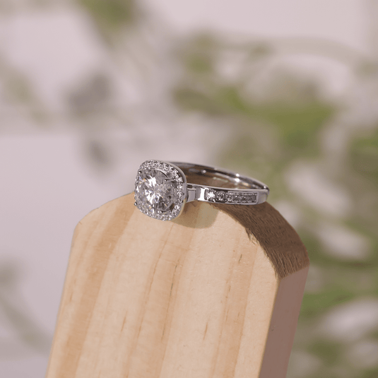 Solitaire Crown 925 Sterling Silver Ring side