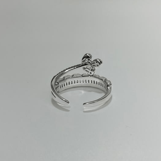 Sparkling Leaf Crown 925 Sterling Silver Ring - iAMORY