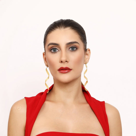 Spirale di Luce Gold Polish 925 Italian Sterling Silver Earrings - iAMORY