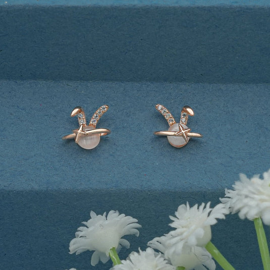 Starlit Bunny 925 Sterling Silver Earrings - iAMORY