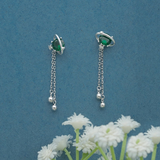 Stellar Orbit Detachable - Stone 925 Sterling Silver Earrings - iAMORY